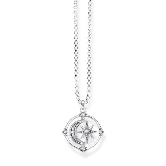 Necklace star &amp; moon silver from the  collection in the THOMAS SABO online store
