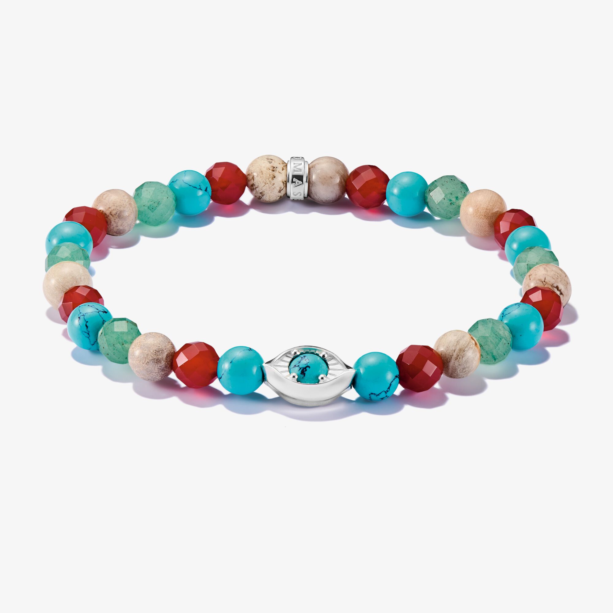 THOMAS SABO Bracelets Beads œil multicolore, 058, Taille: 17 cm, femme