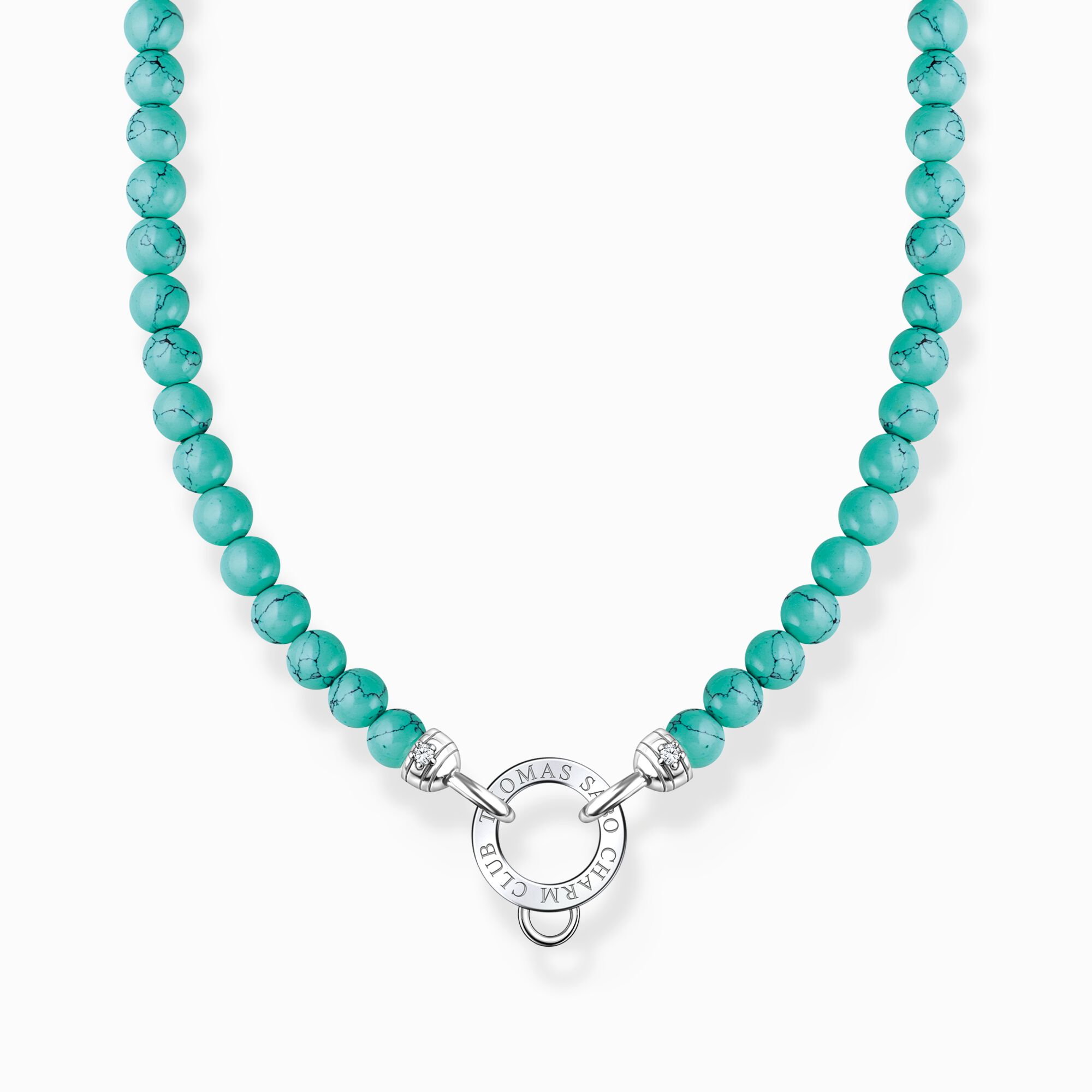 Charm-Kette mit t&uuml;rkisen Beads Silber aus der Charm Club Kollektion im Online Shop von THOMAS SABO