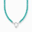 Charm necklace with turquoise beads silver from the Charm Club collection in the THOMAS SABO online store
