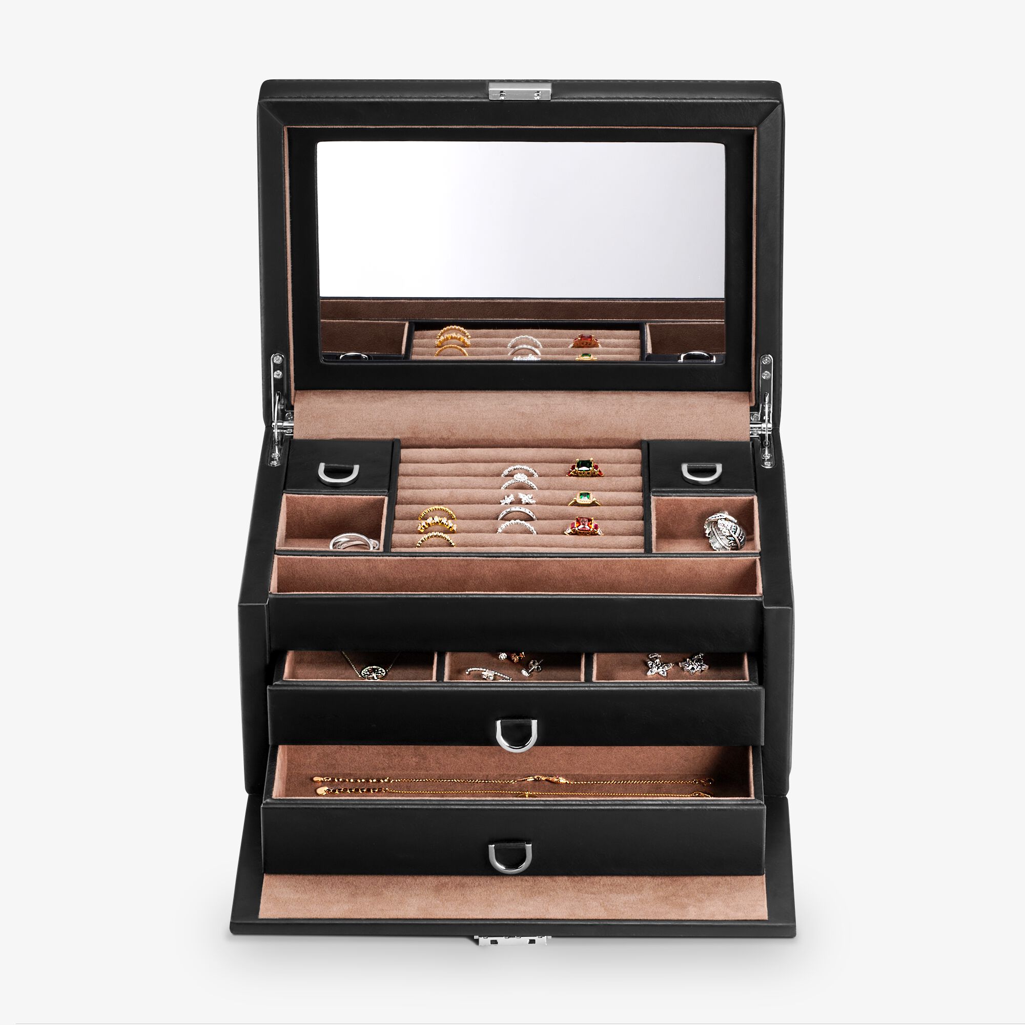 THOMAS SABO Grand coffret à bijoux noir et beige Unisex