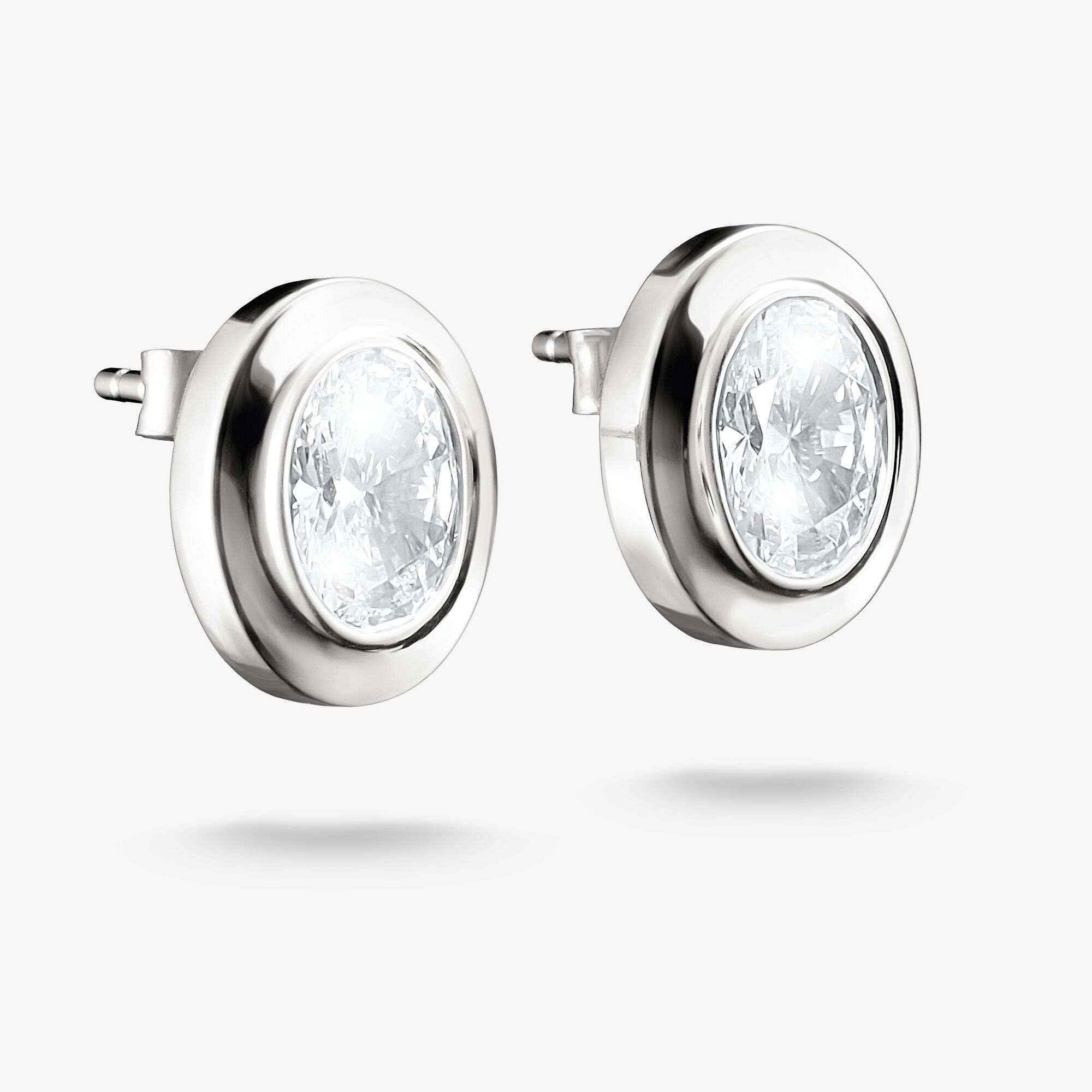 THOMAS SABO Ohrstecker Oval mit Zirkoniasteinen Silber, Sterlingsilber, Größe: one size, Damen