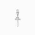 Charm pendant letter T with white stones silver from the Charm Club collection in the THOMAS SABO online store