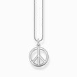 Blackened silver necklace with pendant peace-sign and coloured stones from the  collection in the THOMAS SABO online store