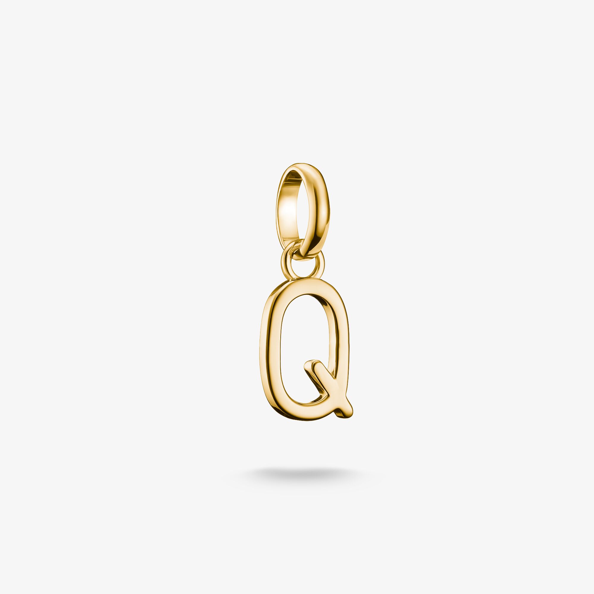 THOMAS SABO Pendentif Charm lettre Q Connect plaqué or, Argent sterling doré or jaune, Taille: one size, femme