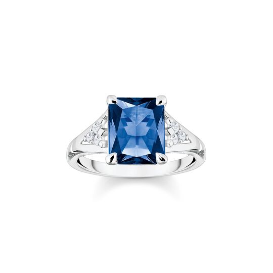Ring blue stone silver from the  collection in the THOMAS SABO online store
