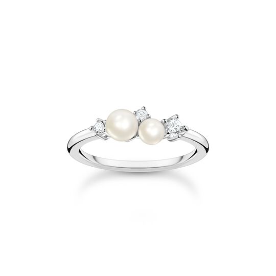 Anillo perlas con piedras blancas plata de la colección Charming Collection en la tienda online de THOMAS SABO