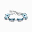 Bracelet with large aquamarine-coloured stones silver from the  collection in the THOMAS SABO online store
