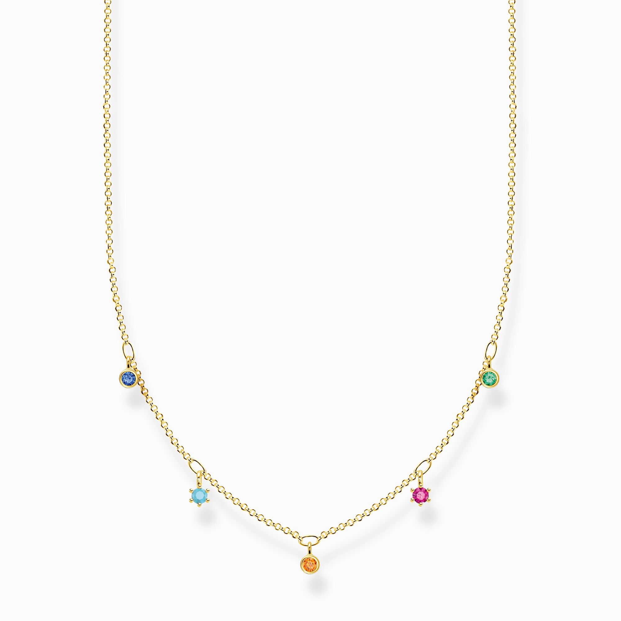 Necklace colourful stones, gold from the Charming Collection collection in the THOMAS SABO online store