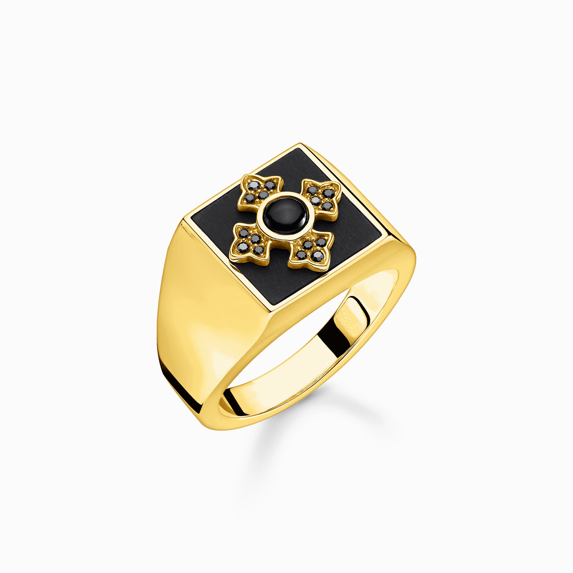 Ring royalty cross gold from the  collection in the THOMAS SABO online store
