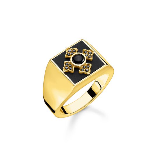 Ring royalty cross gold from the  collection in the THOMAS SABO online store
