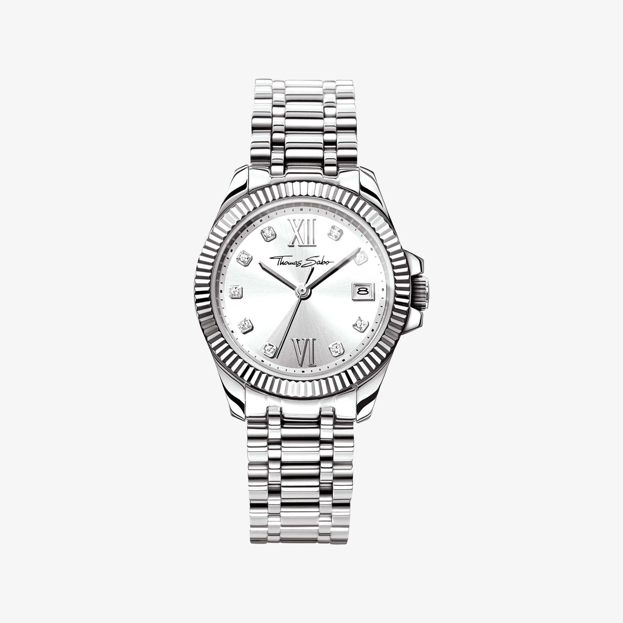 THOMAS SABO Montre pour femme divine argenté Acier inoxydable, Taille: 33 MM, pour femme