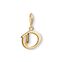 Charm pendant letter O gold from the Charm Club collection in the THOMAS SABO online store