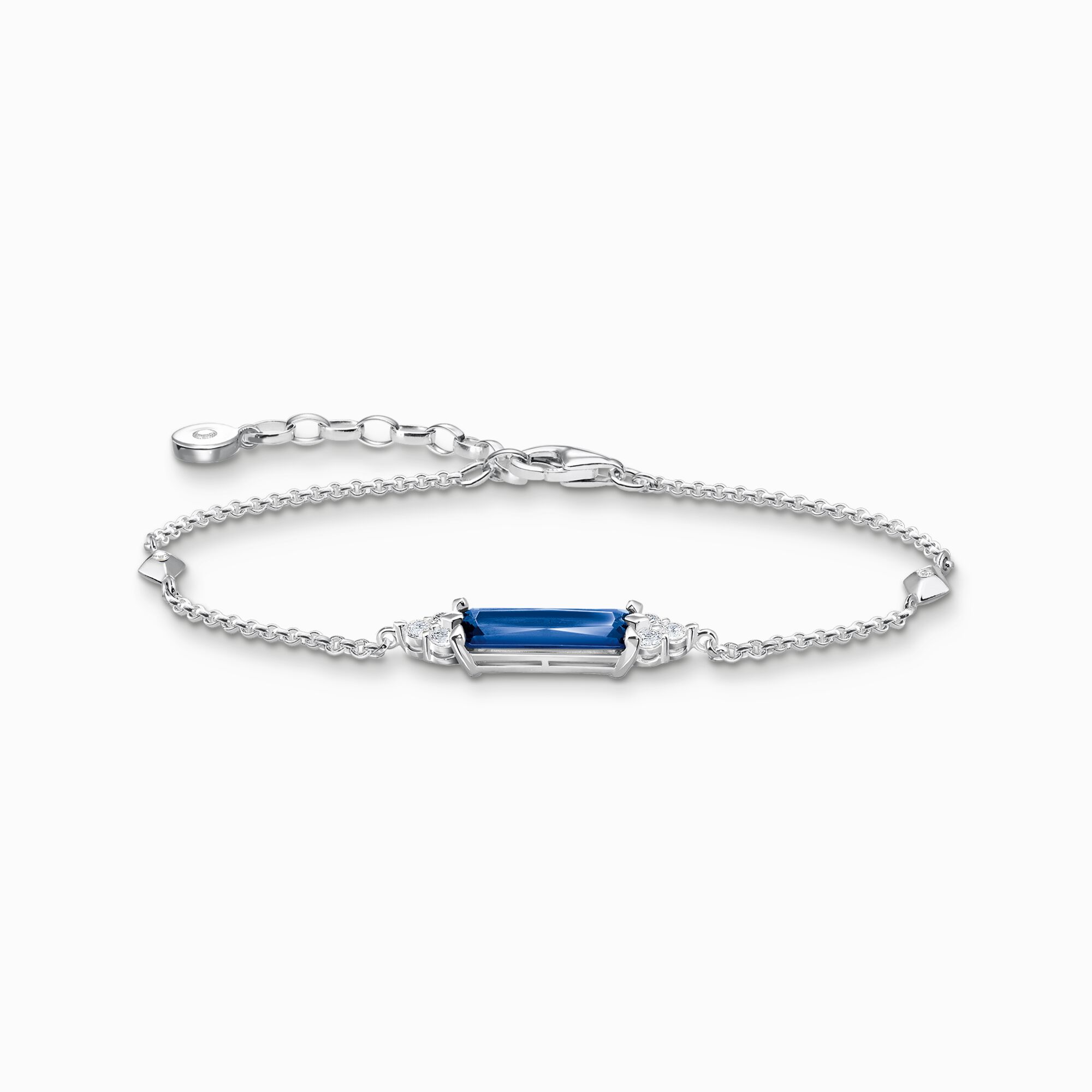 Armband mit blauen und wei&szlig;en Steinen Silber aus der  Kollektion im Online Shop von THOMAS SABO