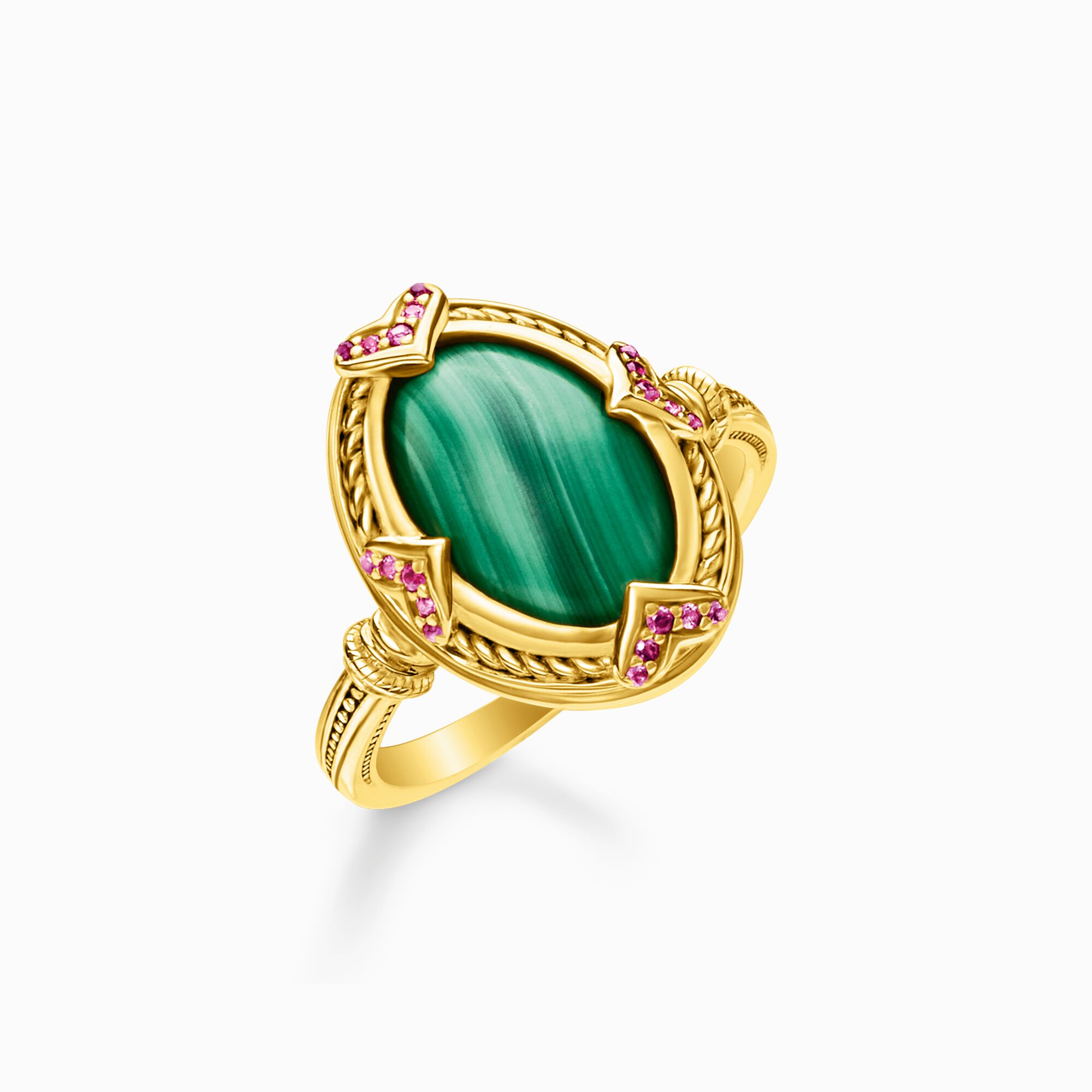 Ring green stone gold from the  collection in the THOMAS SABO online store