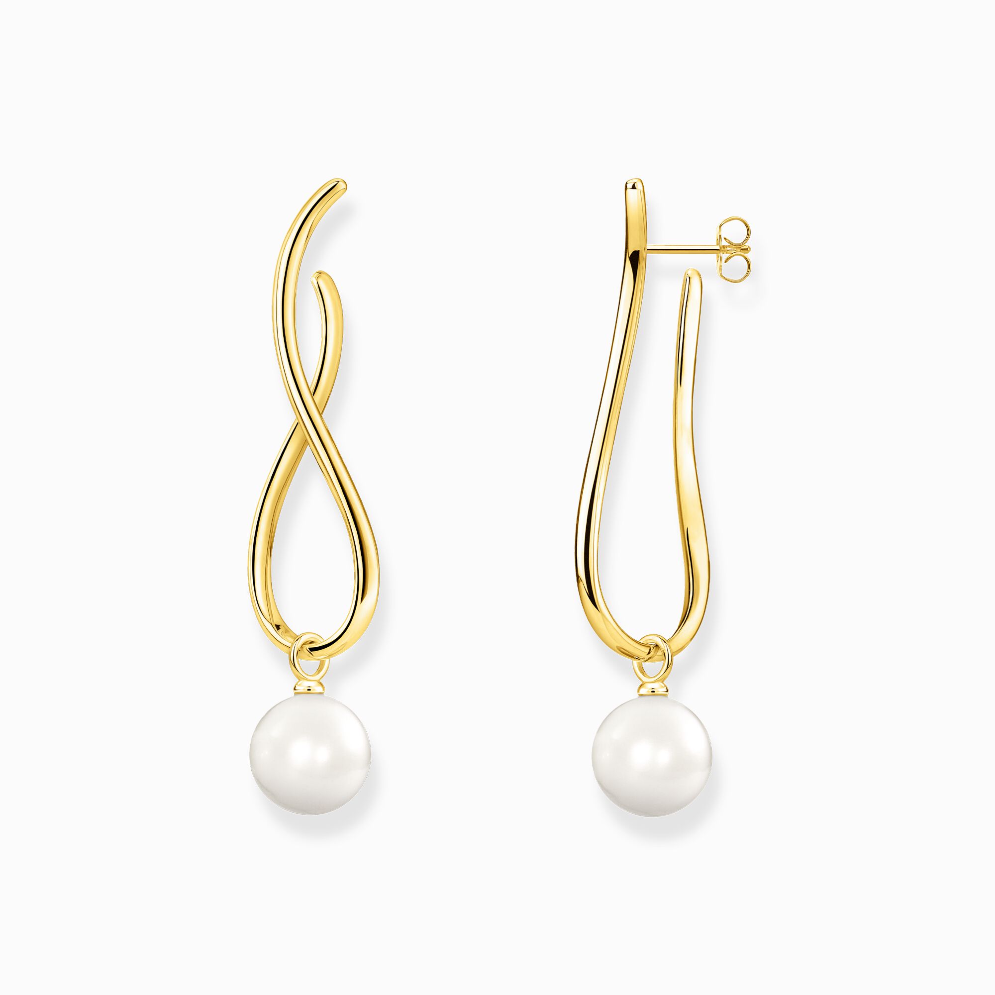 Earrings heritage with gold-coloured pearl from the  collection in the THOMAS SABO online store