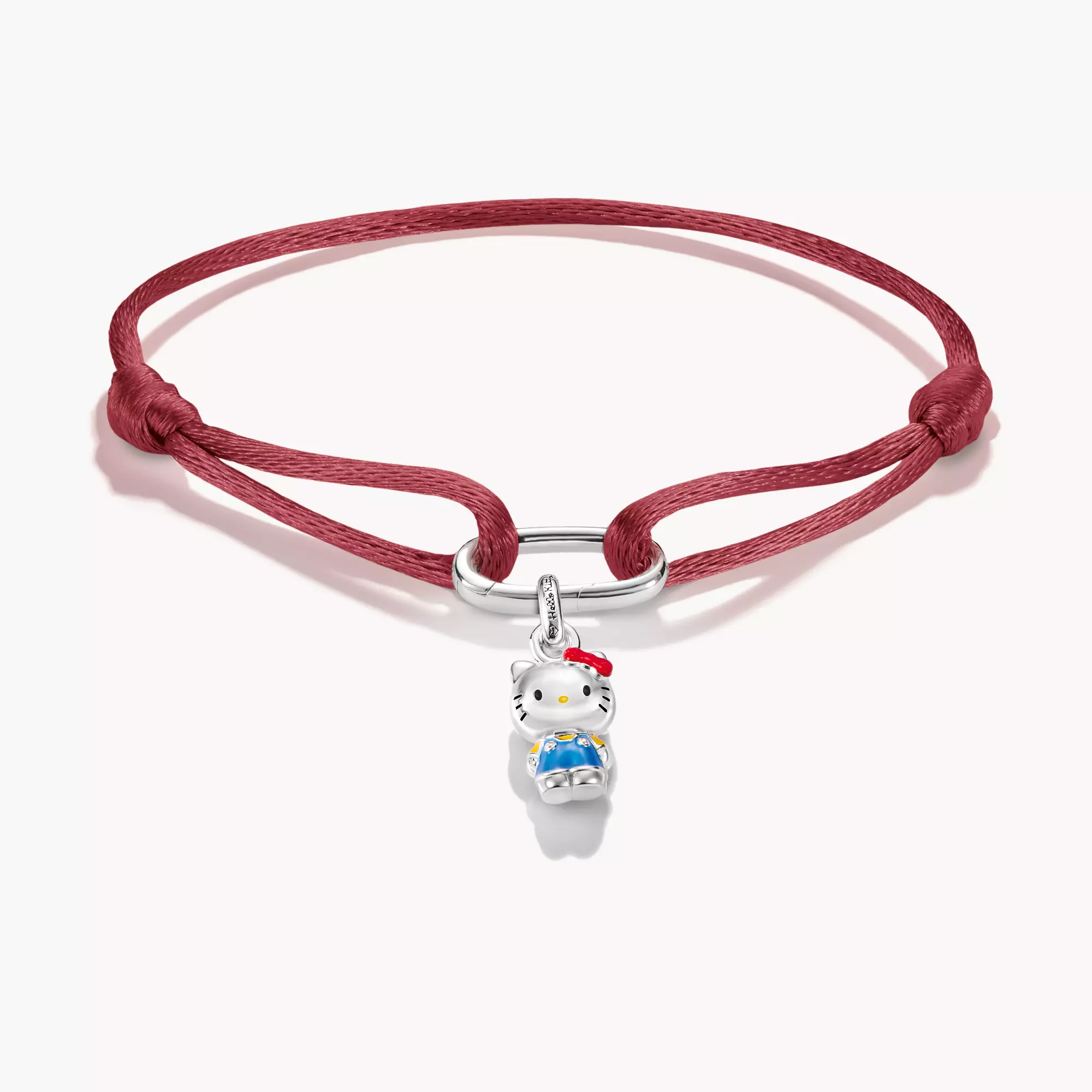 Hello Kitty Textile bracelet red with charm – Connect | THOMAS SABO