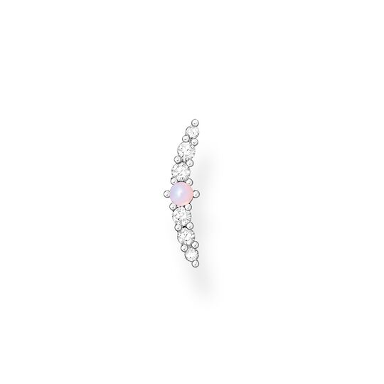 Single ear stud vintage shimmering pink opal-coloured stone from the Charming Collection collection in the THOMAS SABO online store