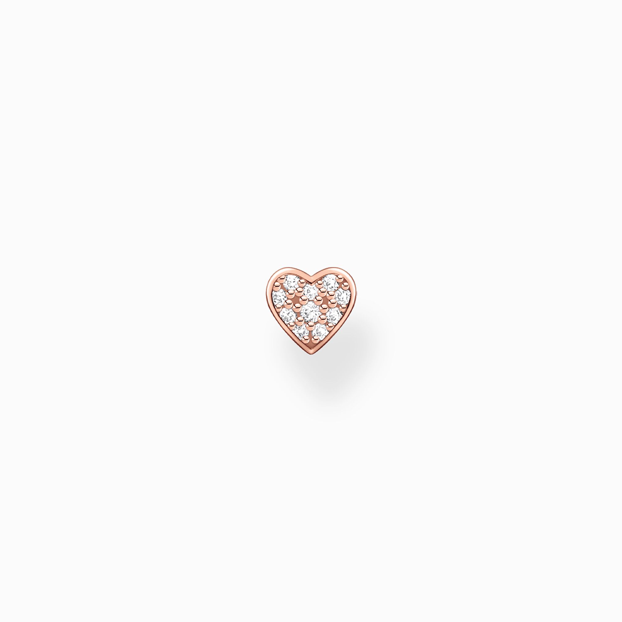 Ear stud ❤-shaped in rosé: Show your love with THOMAS SABO