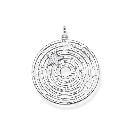 Pendant labyrinth with silver star from the  collection in the THOMAS SABO online store