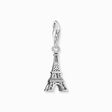 Silver charm pendant with Eiffel Tower and white zirconia from the Charm Club collection in the THOMAS SABO online store