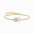 Pulsera con ba&ntilde;o de oro y corazones entrelazados de la colección Charming Collection en la tienda online de THOMAS SABO