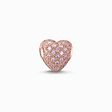 Bead hot pink pav&eacute; heart from the Karma Beads collection in the THOMAS SABO online store
