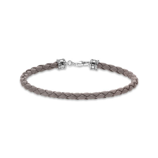 Leather bracelet grey from the  collection in the THOMAS SABO online store