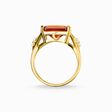 Ring med sten orange stor och stj&auml;rna guldpl&auml;terad ur kollektionen  i THOMAS SABO:s onlineshop