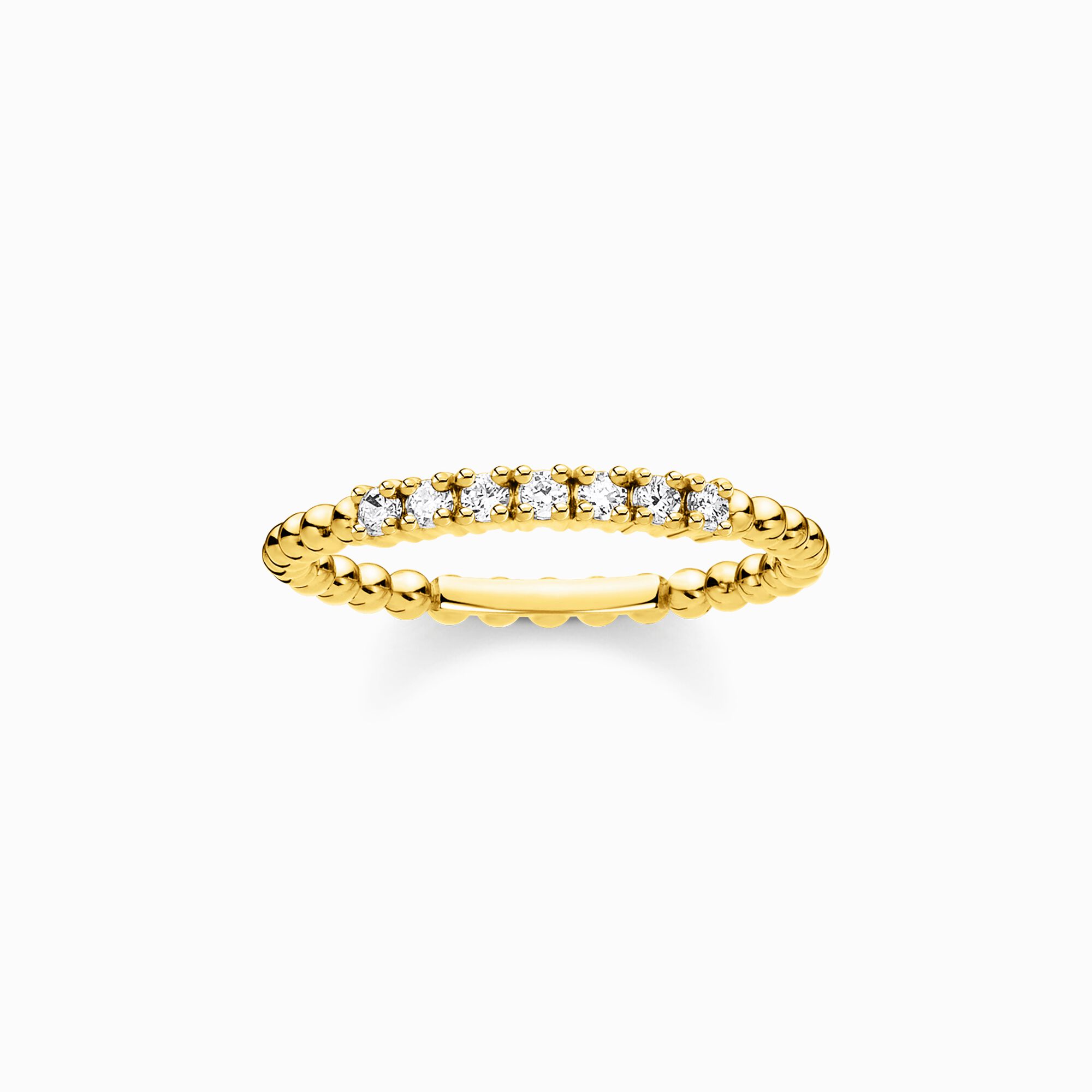 Bague perles avec pierres blanches or de la collection Charming Collection dans la boutique en ligne de THOMAS SABO