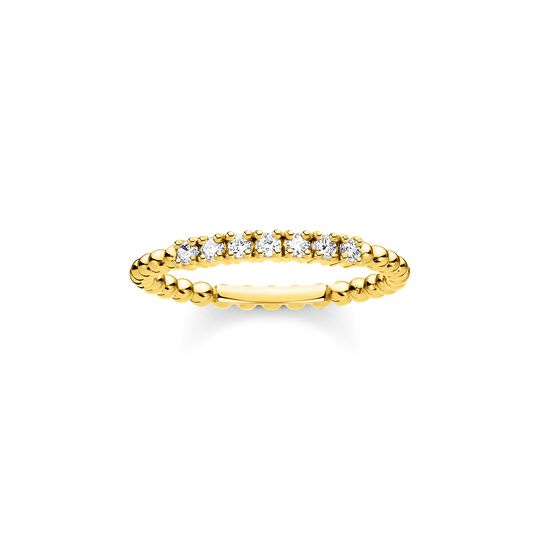 Ring dots with white stones gold from the Charming Collection collection in the THOMAS SABO online store