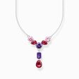 Silver necklace in Y-shape with pink, red and violet zirconia from the  collection in the THOMAS SABO online store