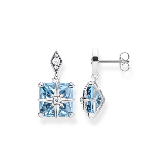 Ear Studs Blue Stone With Star For Women Thomas Sabo