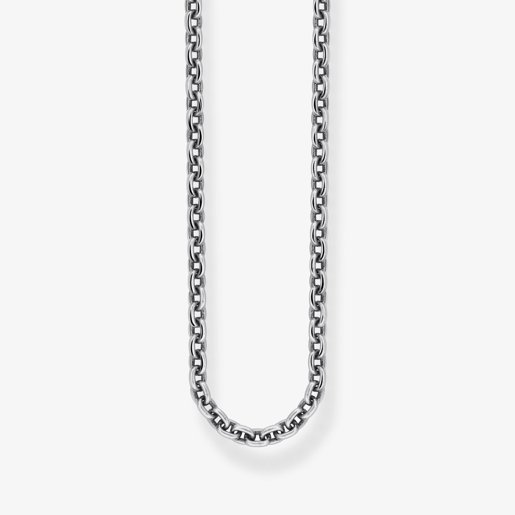 THOMAS SABO Collier d'ancre en argent noirci épaisseur 2,50 mm (0,10 Inch), Argent Sterling 925‰, noirci, Taille: 45 cm, Unisex