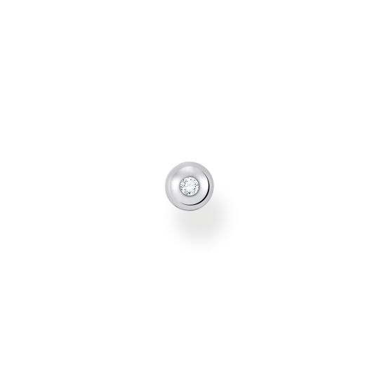 Pendiente de bot&oacute;n piedra blanca plata de la colección Charming Collection en la tienda online de THOMAS SABO