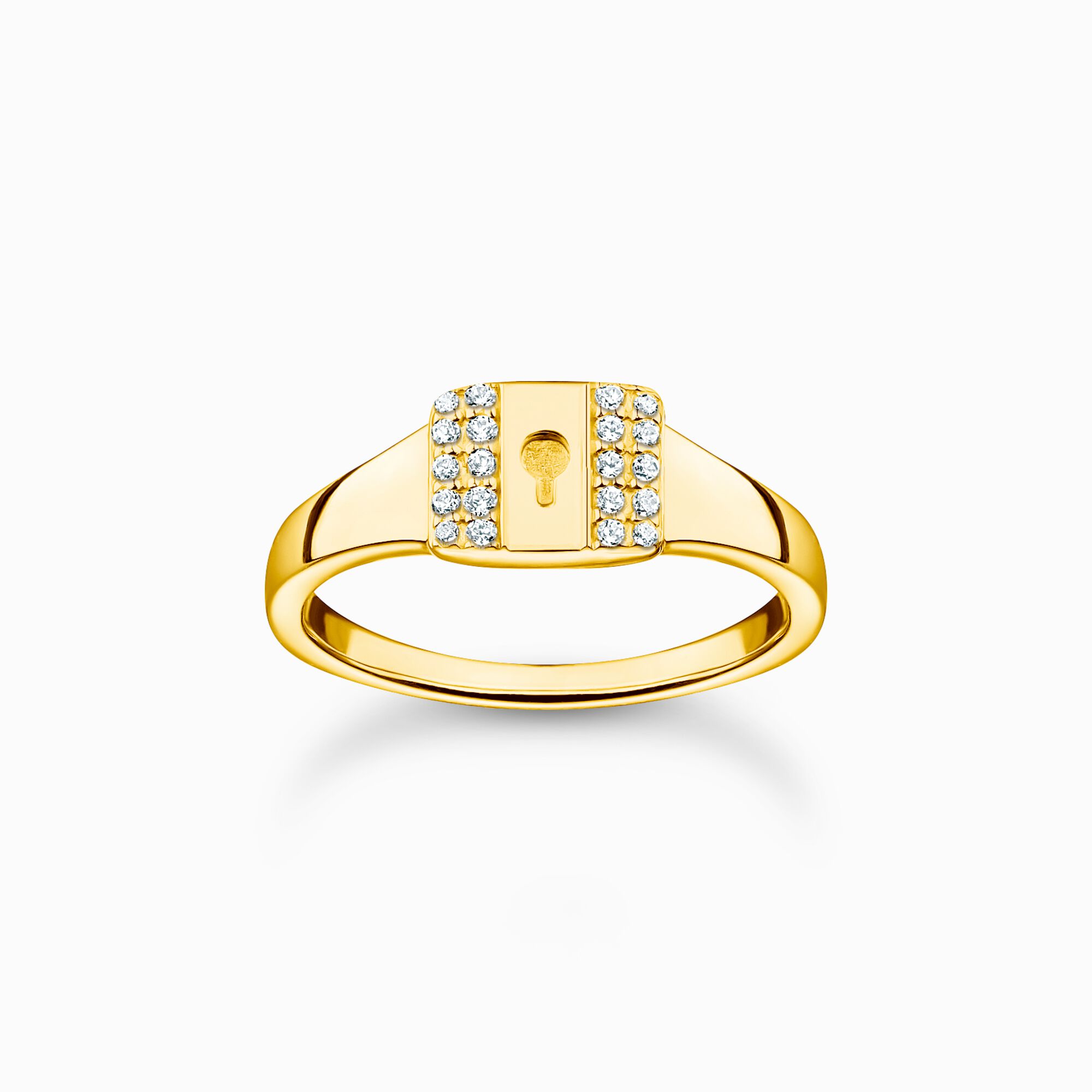 Yellow gold ring in lock design | THOMAS SABO