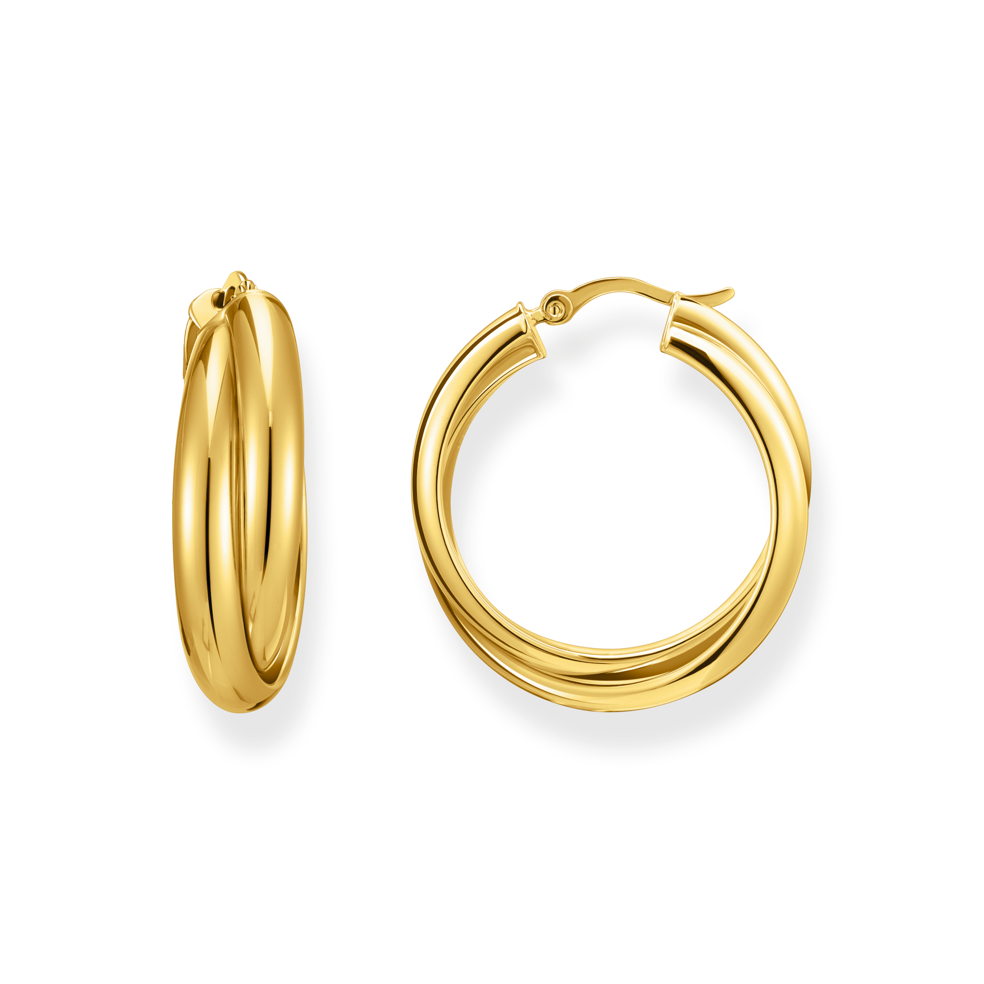 Thomas Sabo Creolen verschlungenes Design vergoldet gelbgoldfarben CR738-413-39
