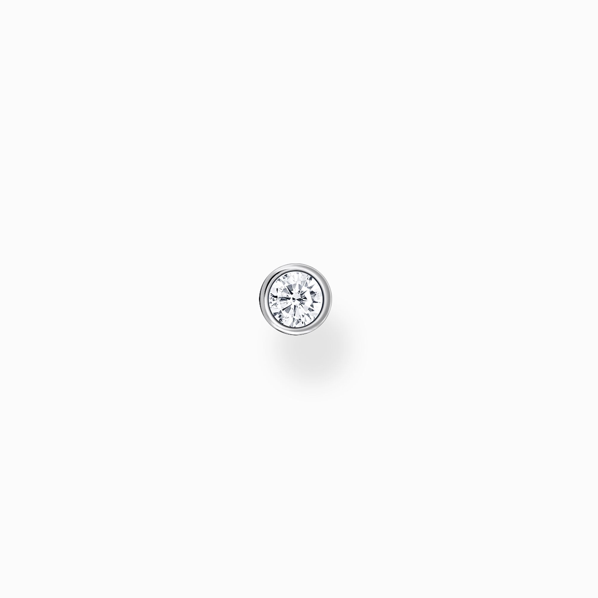 Pendiente de bot&oacute;n piedra blanca plata de la colección Charming Collection en la tienda online de THOMAS SABO