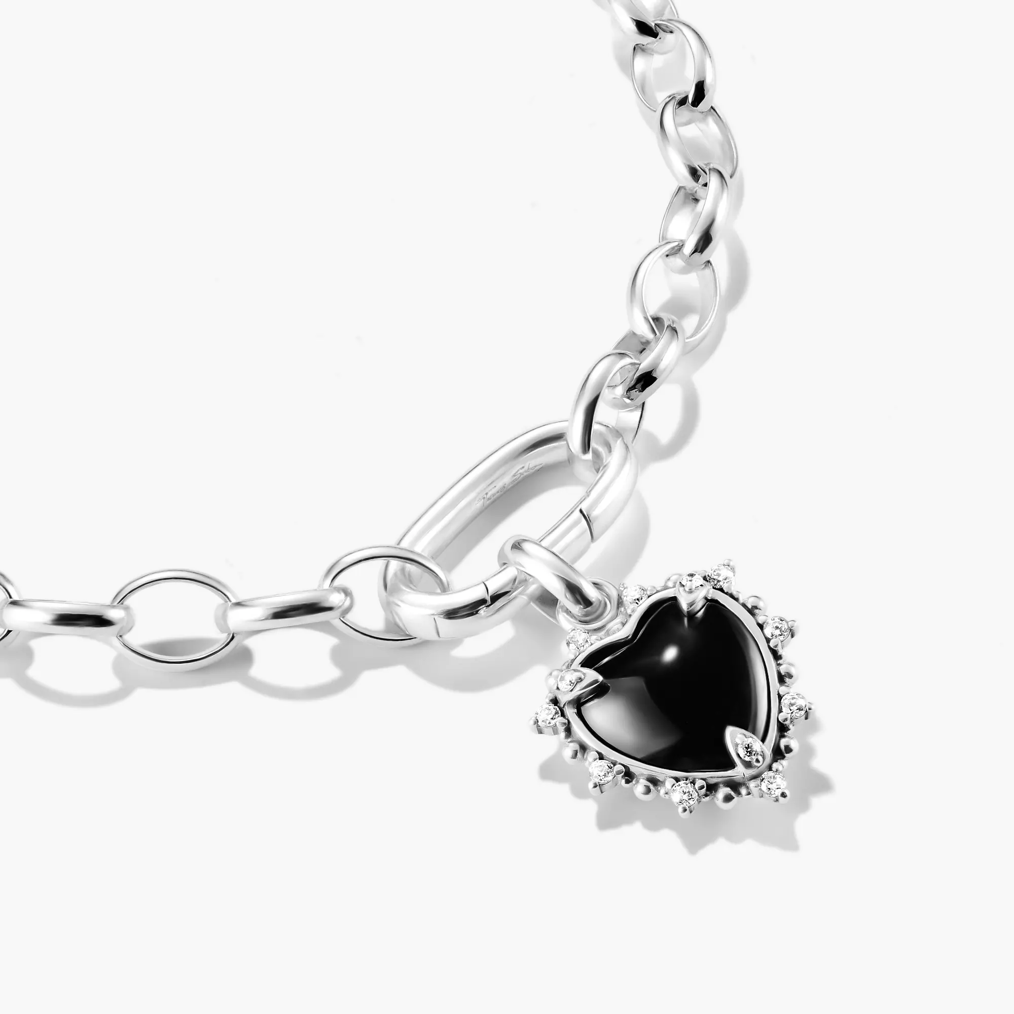 Charm pendant black vintage heart Connect silver | THOMAS SABO