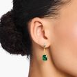 Ohrringe mit gr&uuml;nen und wei&szlig;en Steinen vergoldet aus der  Kollektion im Online Shop von THOMAS SABO