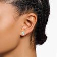 Clous d&#39;oreilles avec pierre verte argent de la collection Charming Collection dans la boutique en ligne de THOMAS SABO