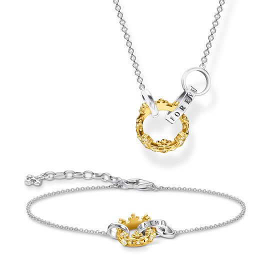 Jewellery set crown two-tone gold and silver from the  collection in the THOMAS SABO online store