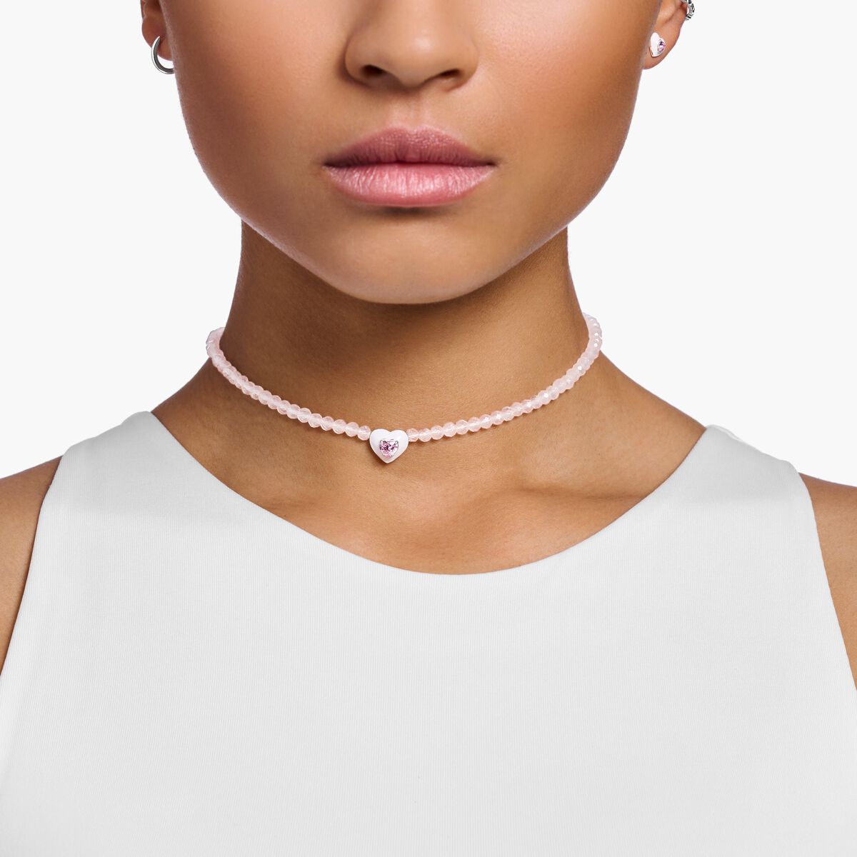 Thomas Sabo Choker Heart Ladies Necklace, Adjustable KE2181-035-9