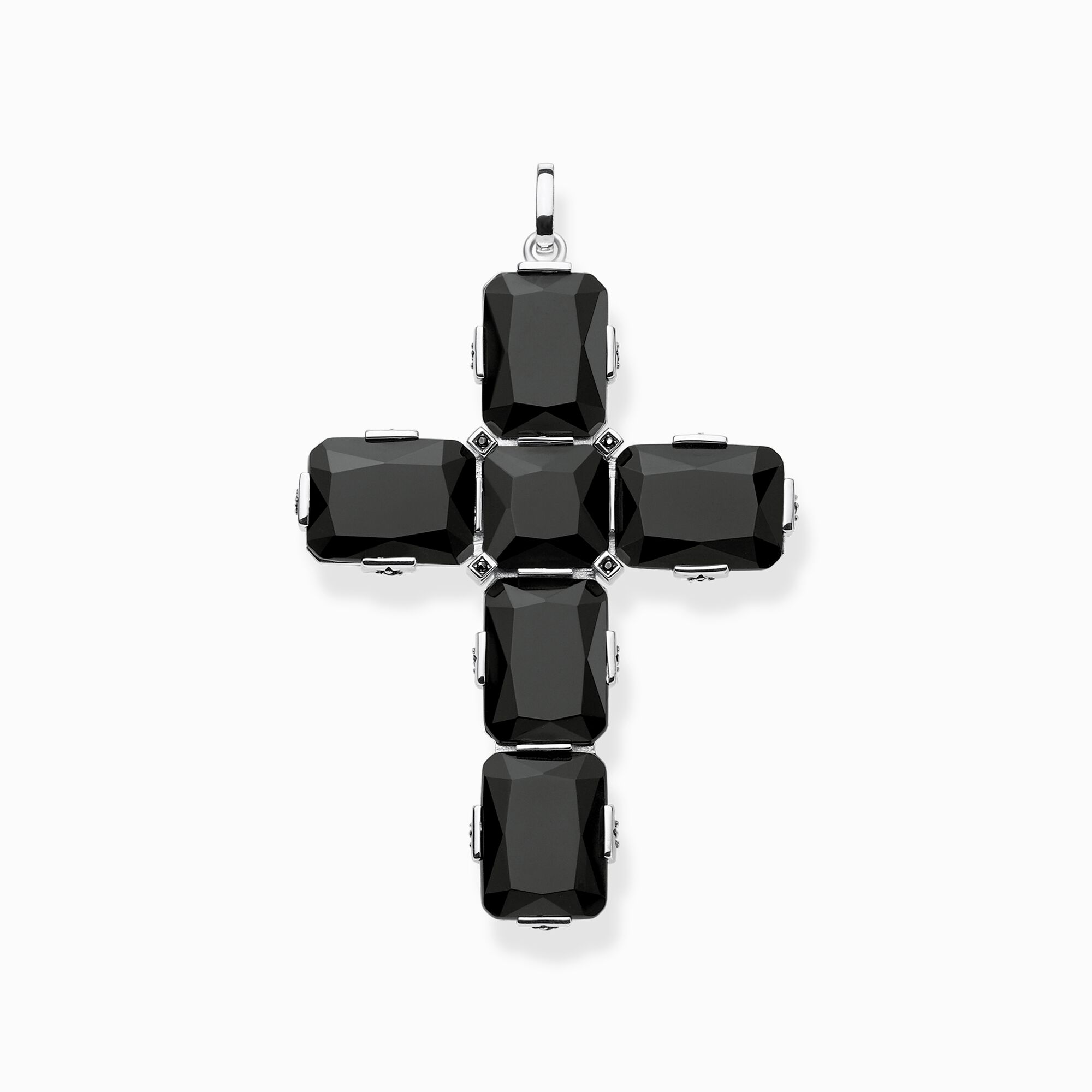 Pendentif croix pierres noires grande de la collection  dans la boutique en ligne de THOMAS SABO