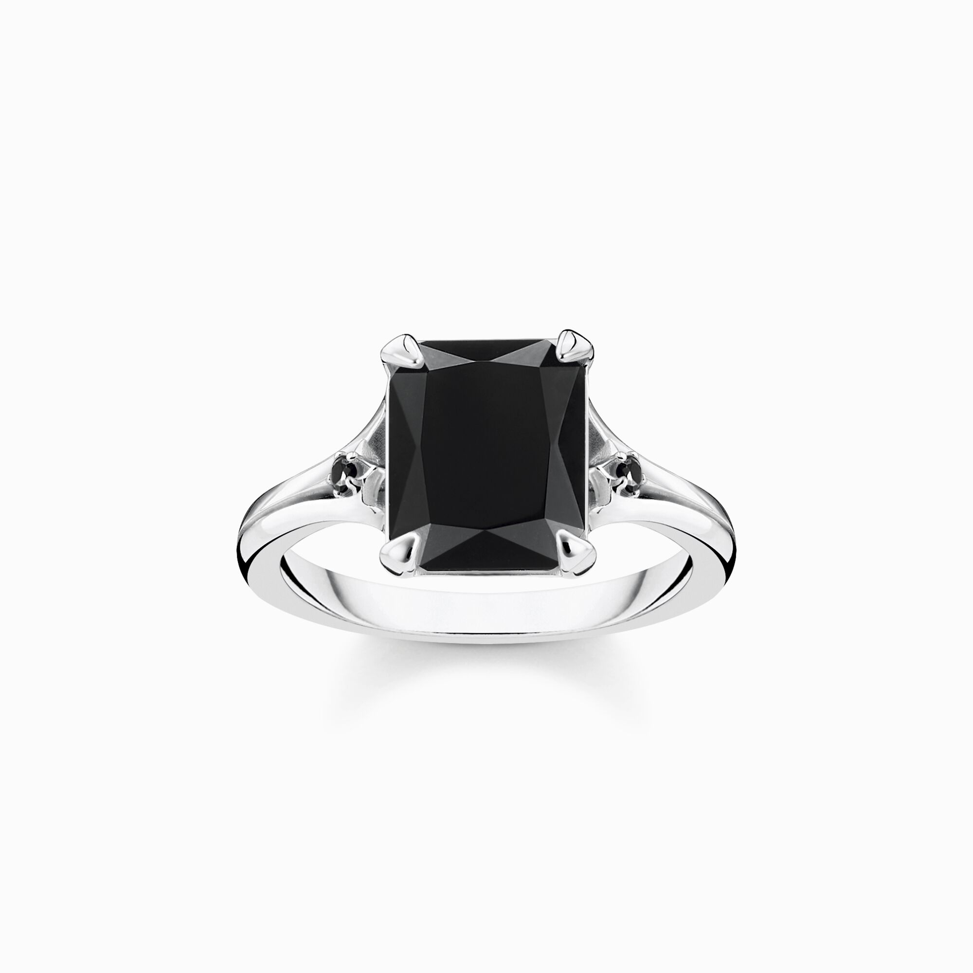 Ring with black stone silver from the  collection in the THOMAS SABO online store