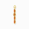 Pendentif croix avec grandes pierres orange et &eacute;toile plaqu&eacute; or de la collection  dans la boutique en ligne de THOMAS SABO