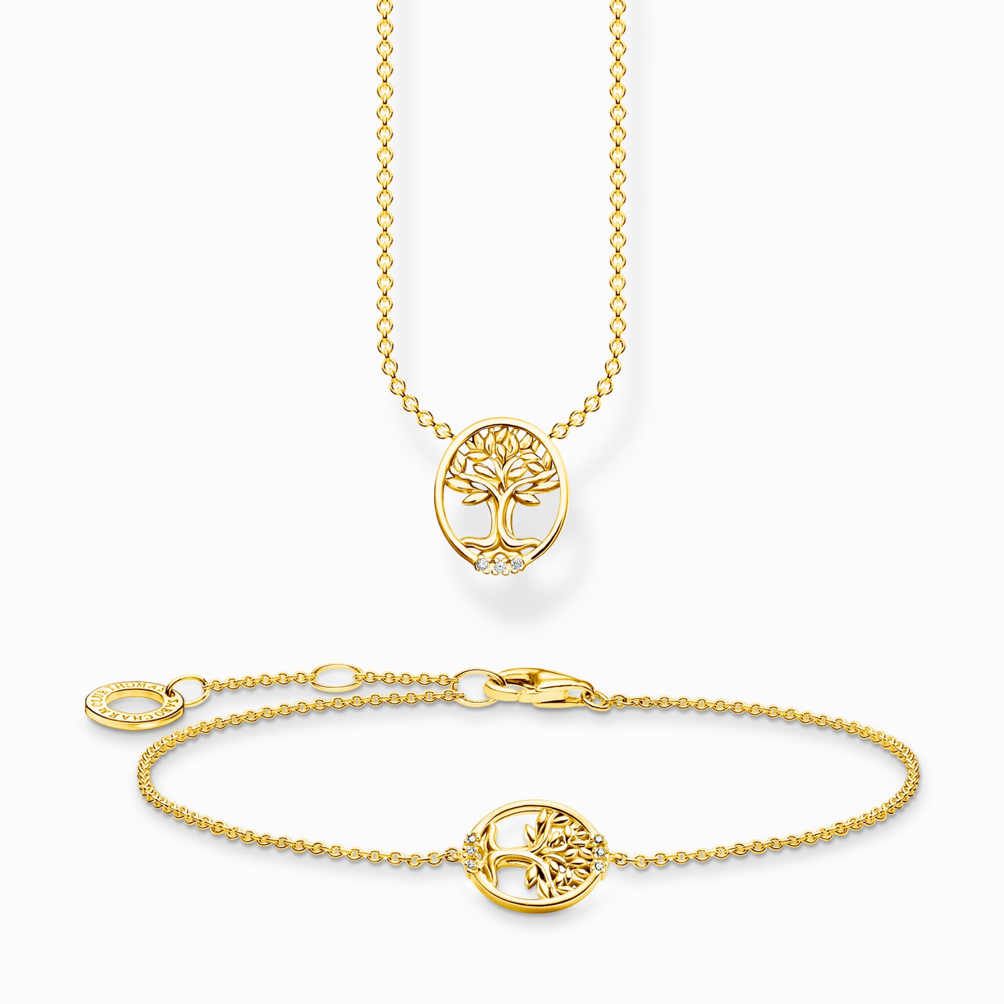 Jewellery set Tree of Love gold from the  collection in the THOMAS SABO online store