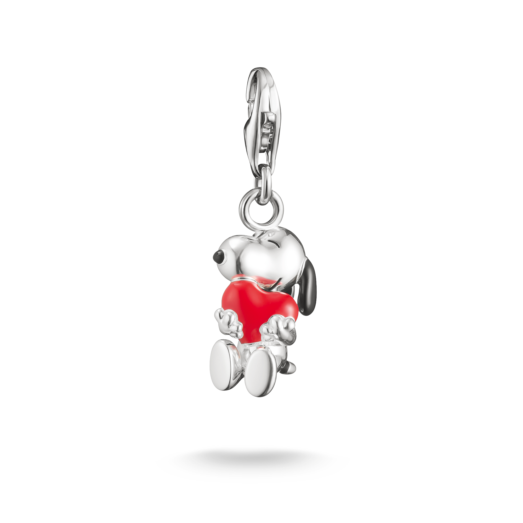 Snoopy & Woodstock Halskette Mit Herz-Anhänger – Versilbert, 45,7 Cm, Offizielle Peanuts Lizenz