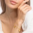 Bracelet avec trois m&eacute;dailles et pierres blanches or de la collection  dans la boutique en ligne de THOMAS SABO