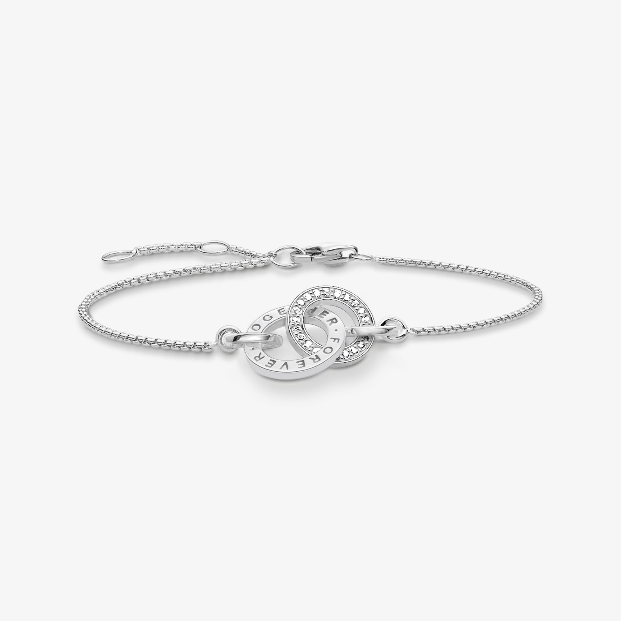 THOMAS SABO Bracelet Forever Together argent, Argent sterling, Taille: 19 cm, femme
